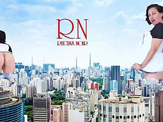 Wow, giant lady without panties struts city streets, tall as King Kong, what a show!