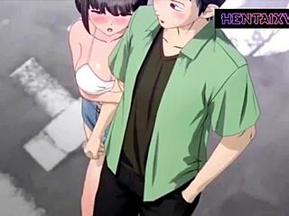 Asian teen gets deepthroat and creampie in public hentai