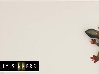 Kit Mercer spreads legs for stepson to lick her pussy deep!