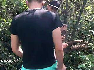 Ever had wild bareback sex in the forest like this?