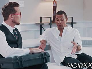 Handsome Businessman Anally Fucks Young Hunky Black Gay!