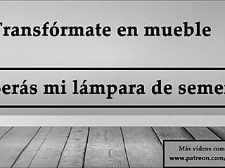 Transform Into Furniture As My Semen Lamp Joi In Spanish