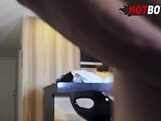 young teen pov blowjob on gay neighbor's big cock in amateur setting