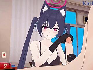 Yozakura Kirara и Kuromi Serika в дикой кремпай хентай акции