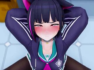 kazusa appears in animated scene