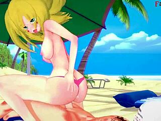 Dark magician girl in bikini from Yu-Gi-Oh fantasy