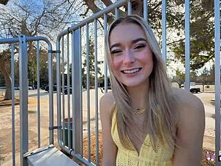 Kinky Thea Summers bangs hard in public!