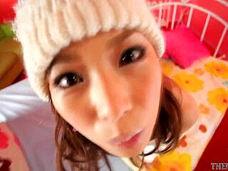 Winter Fluffy Knit Cap Gal Earnestly Masturbating Support Hodv-20640 😍