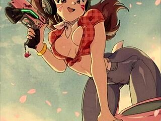 A collection of D Va clips from Overwatch with a hint of anime hentai