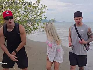 Ρε συ, καυλωμένο τρίο γαμήσι στην παραλία με τον ξάδερφο Max Betancur, την Tatiana Alvarez και τον Danner Mendez, ουπς ξέχασα αντηλιακό