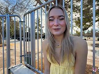 Kinky Thea Summers bangs hard in public!