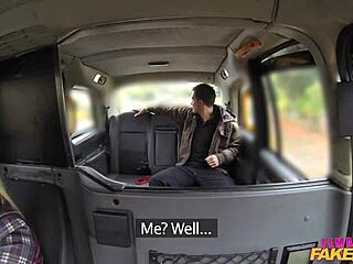 British MILF gets a dirty blowjob from a police officer in a car