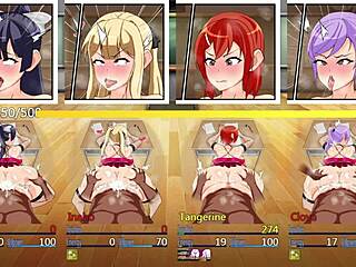 Professional school gameplay in cartoon anime style game set in the USA