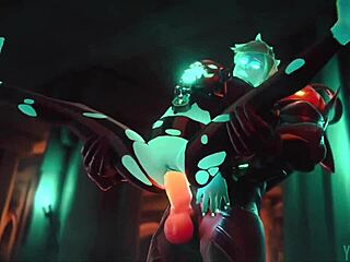 Animated porn video of Overwatch characters in action