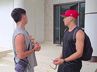 Young couple enjoys passionate beach threesome with cousin