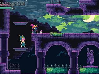 Flip Witch Pixel Hentai Monster Girl Femdom Drains Balls In Game