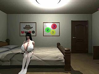 escaping lustful doll room with curvy 3d cartoon riding action