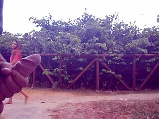 anime hentai teen masturbates solo in public forest street