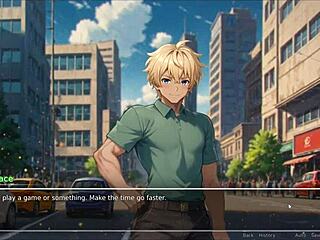 horny girlfriend rips his shirt off in the game