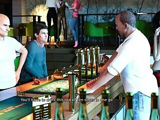 3D game with kinky MILF Anna in bar environment