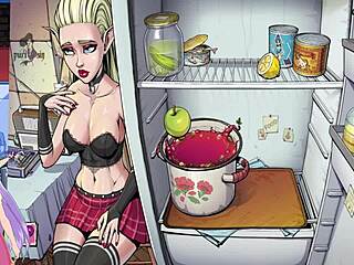 Steamy gameplay with a sexy elf blonde Vtuber