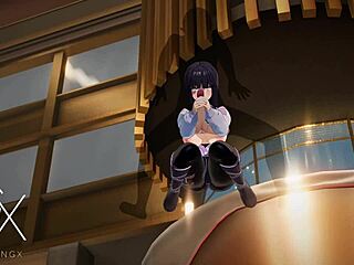Anime hentai Hinata Hyuga fucks Naruto in wild positions