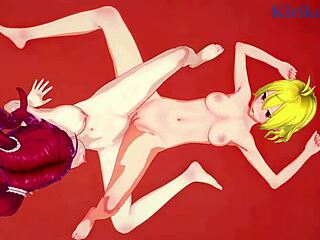 ange and hilda dive into wild lesbian and futanari action in cross ange hentai