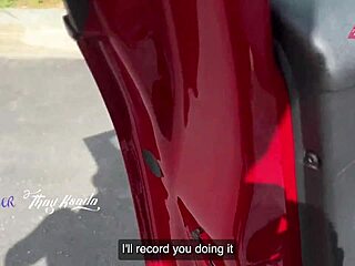Wild Street Sex with Cars Passing as He Cums Inside