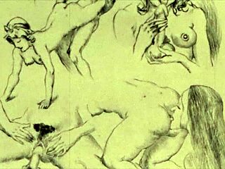 Vintage Erotic Drawings with Seductive Retro Charm