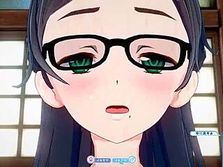 i fuck this plain girl with glasses in face-to-face position in koikatsu sunshine