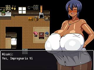 Tanned girl natsuki hentai game ep 2 pervy carpenter massages massive boobs