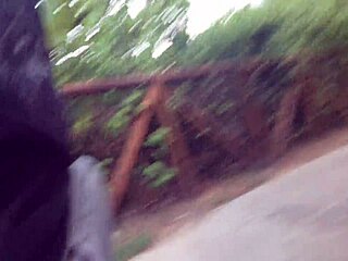 anime hentai teen masturbates solo in public forest street