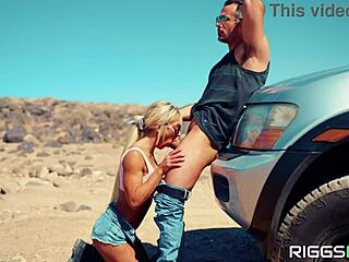 Fitness model gets creampied in public spot