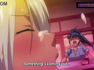 Deepthroat loving 18-year-old MILF gets it hard from a young boy in this hentai with English subtitles