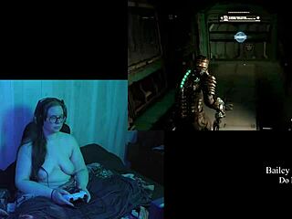 Naked Brunette Plays Deadspace in Part 6 Stream