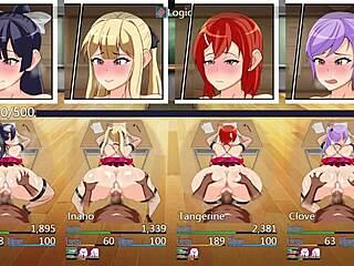 Professional school gameplay in cartoon anime style game set in the USA