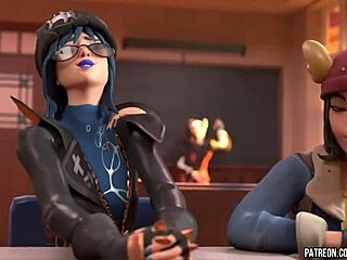 Hentai classroom action with a naughty classmate in 3D