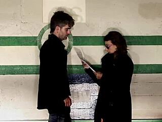 New gay public scene with secret agents having sex in a car parking lot
