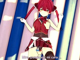 Houshou Marine’s sensual beach scene in Koikatsu!