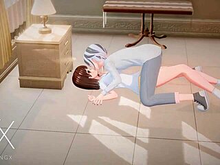 Anime hentai futanari girl enjoys wild anal play