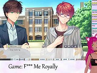 vtuber lewdneko plays f me royally part 1, kissing in anime hentai game?