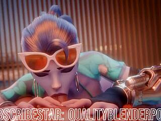 i relax with the widow on the sunny beach