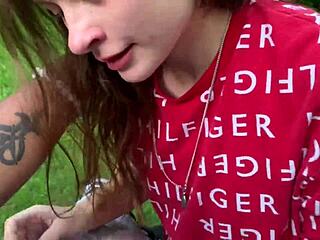 i feel so slutty as lesbian best friend sucks dick on park bench