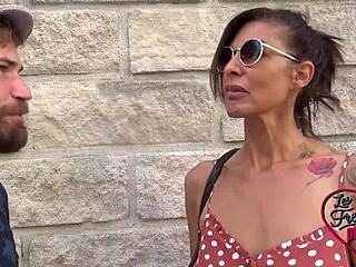 charlotte the coquine barmaid with tattoos and boobs in french amateur assfucking