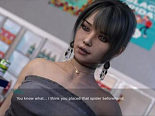 emotional brunette in anime story