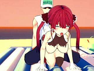 houshou marine fucking on the beach