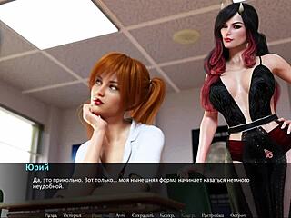 3D animated cartoon with anime style boobs and big cock
