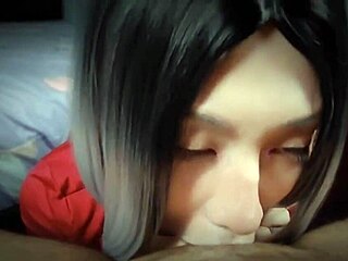 Homemade Shemale POV Blowjob with Stunning Black Beauty?