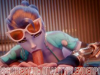 i relax with the widow on the sunny beach