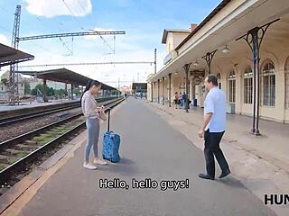 To head home, guy lets stranger nail his wife hard.